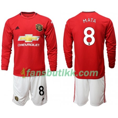 Fotballdrakt Manchester United Mata 8 Barn Hjemmetrøye 2019-2020 Langermet